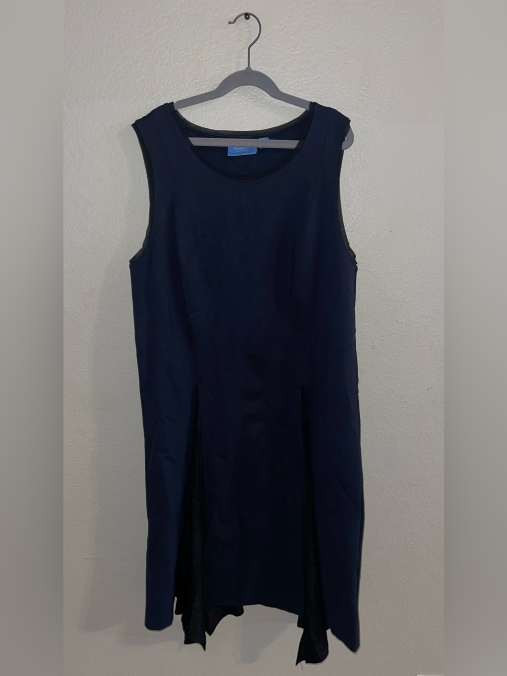 Simply Vera Vera Wang Navy With Black Detail Sleeveless Shift Dress